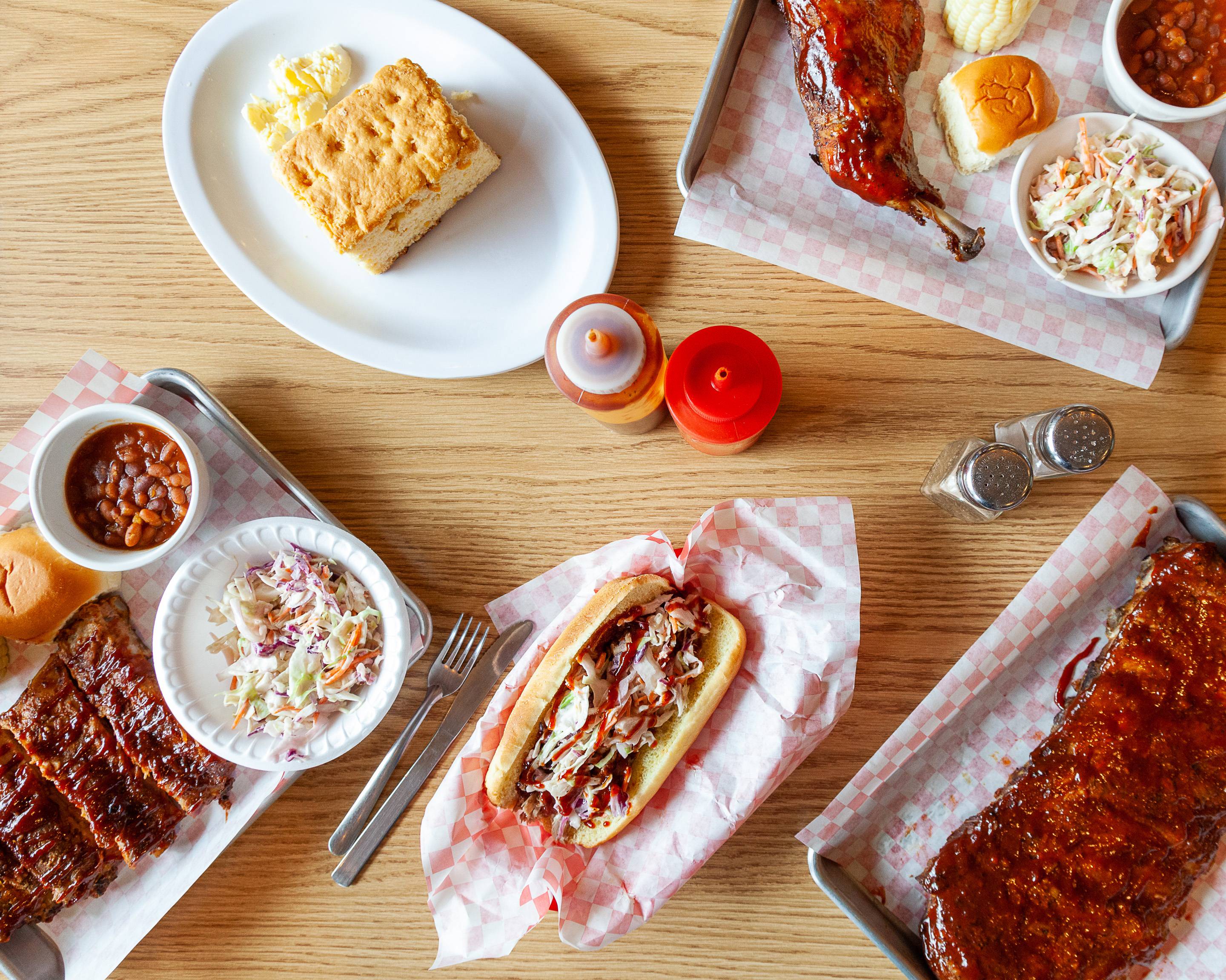 Fat Pig BBQ Catering Spread